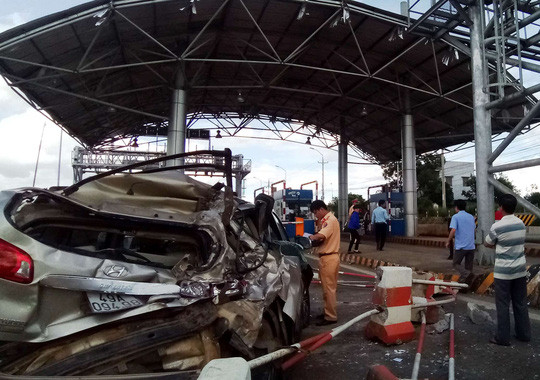 Hiện trường vụ tai nạn.