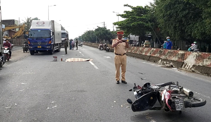 Hiện trường vụ tai nạn.