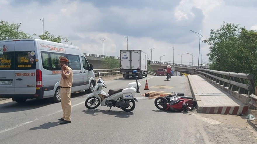 Hiện trường vụ tai nạn.