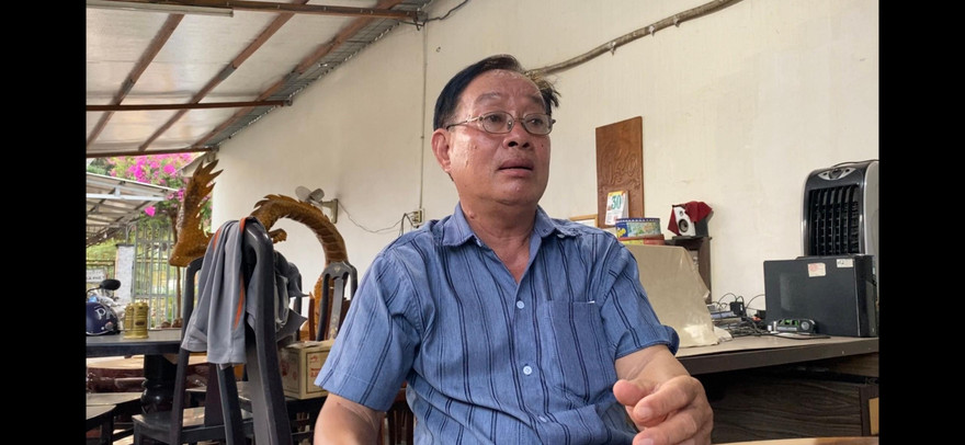 Ông Trần Văn Định thông tin với PV.
