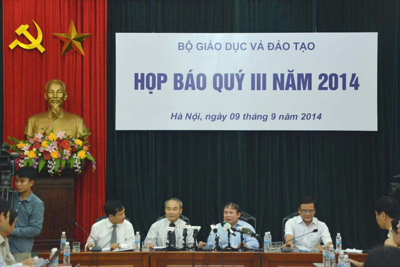 Bộ GD&ĐT họp báo chiều 9/9. Ảnh: Thanh Hà