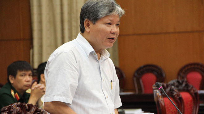 Bộ trưởng Bộ Tư pháp Hà Hùng Cường. Ảnh: Công Khanh