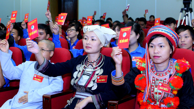 Các đại biểu thanh niên tại Đại hội. Ảnh: Xuân Tùng
