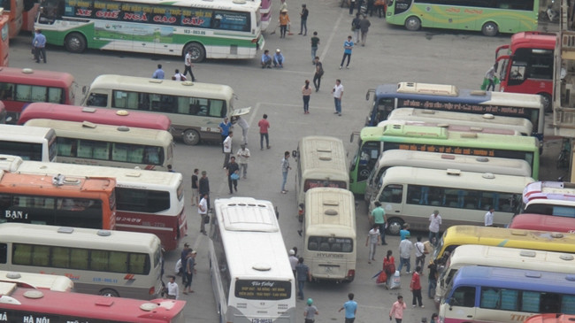 Bến xe Mỹ Đình, Hà Nội. Ảnh: Bảo An