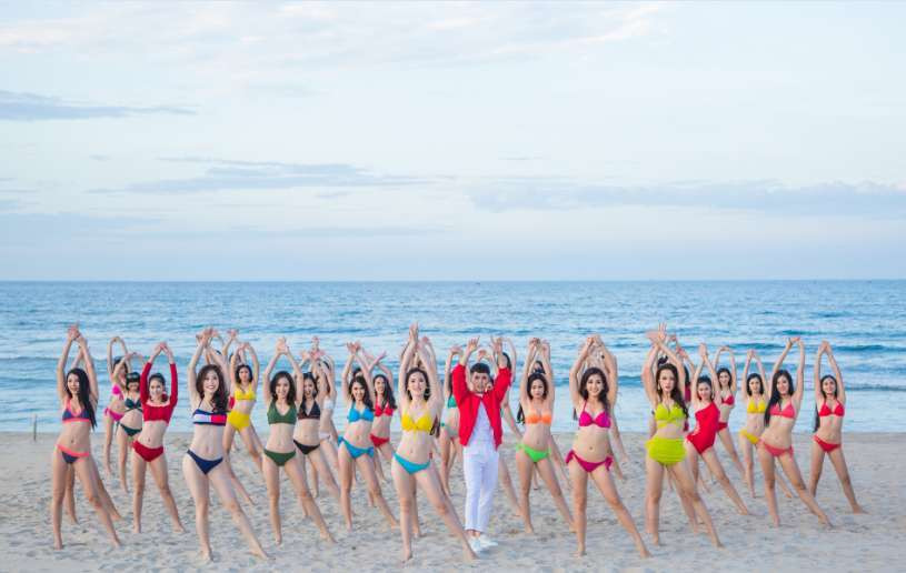 Thí sinh Hoa hậu nóng bỏng trong MV 'Thiên đường là em'