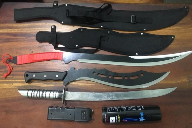 Giang hồ mang hung khí bị bắt khi chưa kịp ra tay 