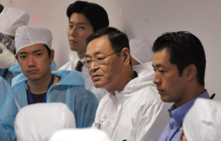 Ông Masao Yoshida, cựu Giám đốc Nhà máy Điện hạt nhân Fukushima Daichi (thuộc Công ty Điện lực Tokyo - TEPCO) tại Okuma, phía bắc Nhật Bản hôm 12/11/2011. Ảnh: AFP