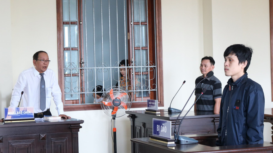 Bị cáo Trọng tại phiên tòa - Ảnh: Kim Hà.