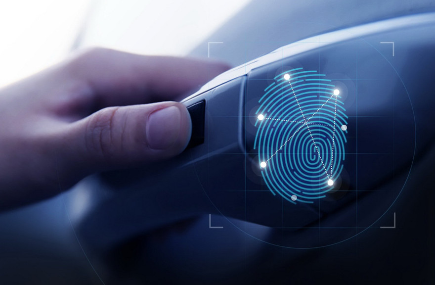 Hyundai Santa Fe 2019 sẽ có cảm biến vân tay.