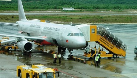 Máy bay của hãng hàng không Jestar Pacific. (Ảnh: Việt Hùng/Vietnam+) 