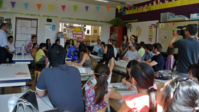 Bế giảng một khóa tiếng Việt của lớp học mang tên Hùng Vương tại Brussels. Nguồn: Liên minh Bỉ - Việt (BVA)