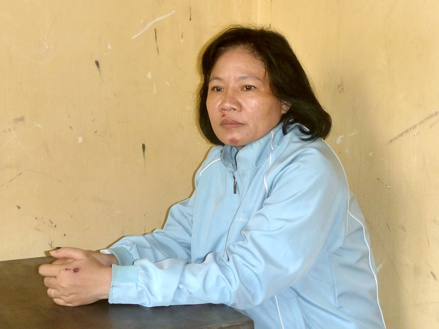 Đối tượng Nguyễn Thị Thanh Phượng tại cơ quan công an.