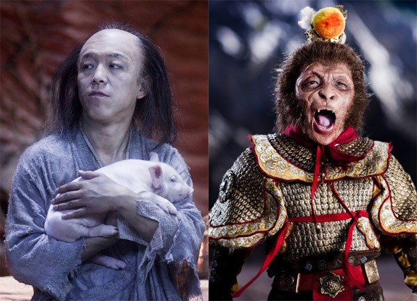 Hai hóa thân của Tôn Ngộ Không trong phim "Tây du ký - Mối tình ngoại truyện". 