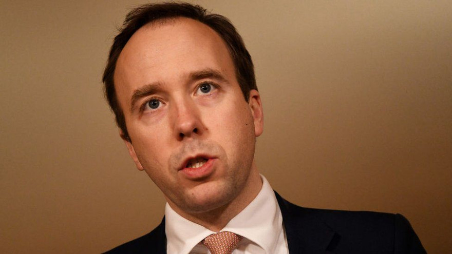 Bộ trưởng Y tế Anh Matt Hancock. Ảnh: Getty.