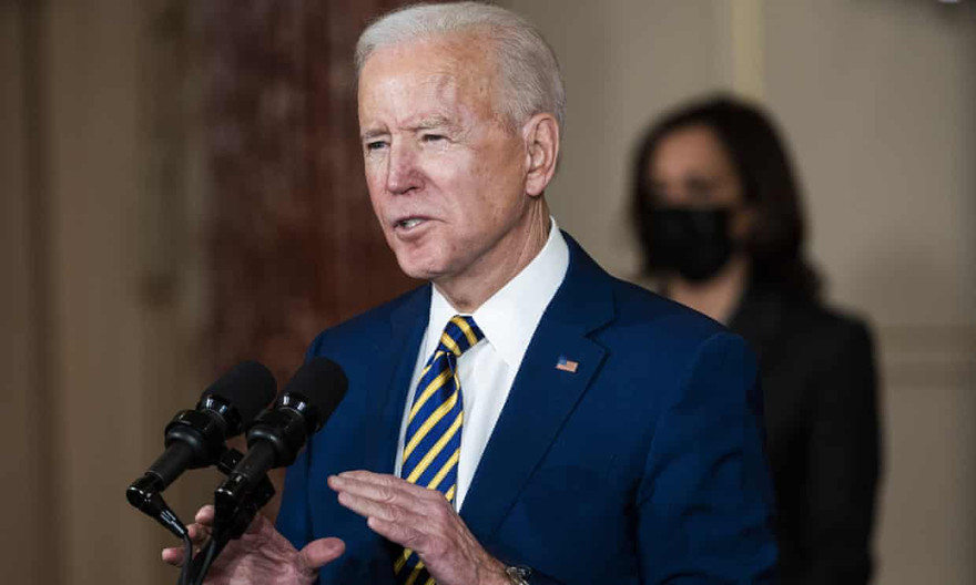 Ông Biden trong bài phát biểu được diễn ra tại Bộ Ngoại giao Mỹ. Ảnh: REX/Shutterstock.