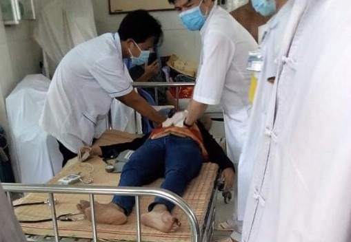 Nghi can giết vợ và là nạn nhân tự tử bất thành đang được chữa trị tại bệnh viện