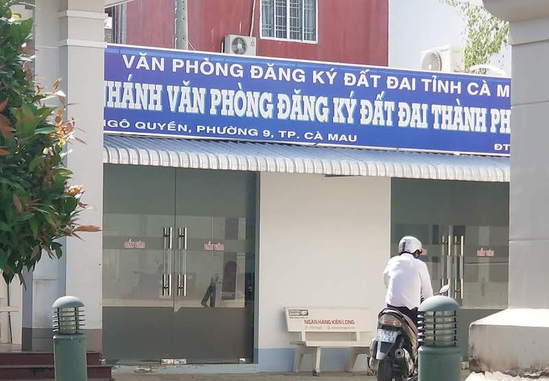 Chi nhánh văn phòng đăng ký đất đai tại thành phố Cà Mau