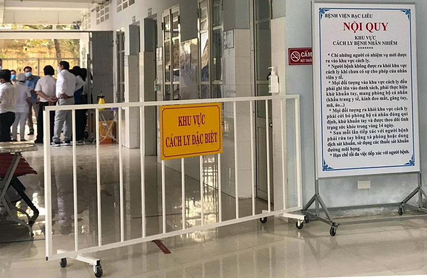 Khu cách ly đặc biệt tại Bệnh viện Đa khoa tỉnh Bạc Liêu. Ảnh: Vnexpress