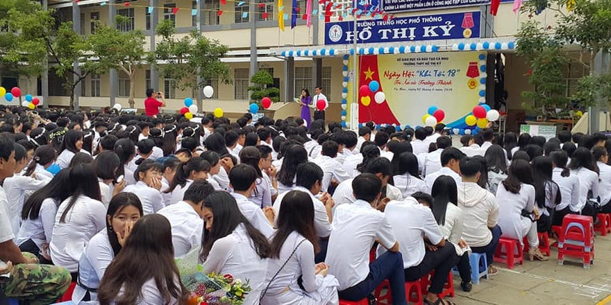 Học sinh Trường THCS- THPT Hồ Thị Kỷ, thành phố Cà Mau