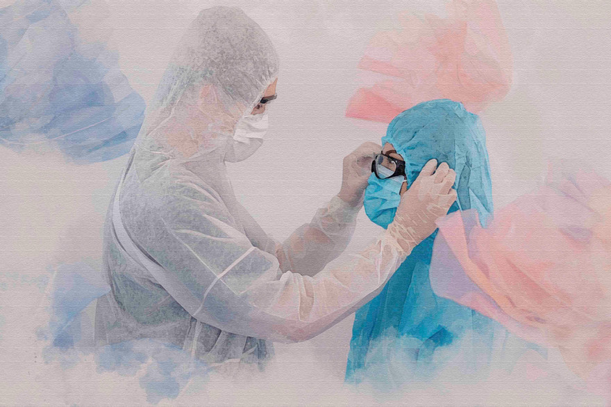 Bộ ảnh 'Tình yêu nơi tuyến đầu chống dịch' lay động trái tim người xem