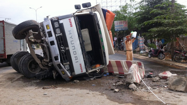 Hiện trường vụ tai nạn.