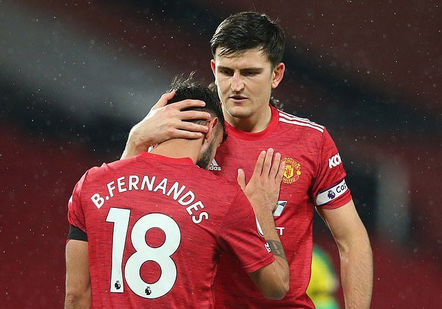 Harry Maguire và Bruno Fernandes là các trụ cột không thể thay thế của M.U.