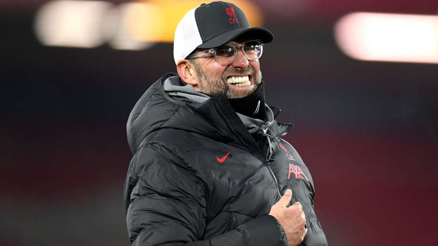 HLV Jurgen Klopp hạnh phúc sau chiến thắng của Liverpool.