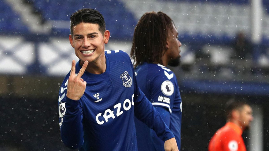 Tiền vệ ngôi sao James Rodriguez (Everton) từng có cơ hội khoác áo M.U