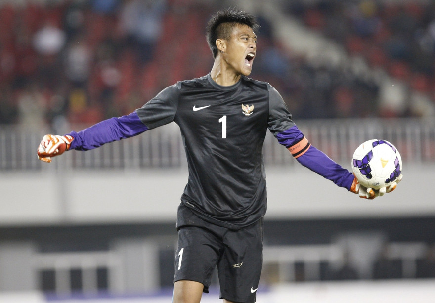 Thủ môn Kurnia Meiga là trò cưng của HLV Alfred Riedl ở Indonesia.