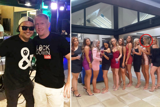 Paul Scholes và dàn bạn bè của con cái trong bữa tiệc cuối tuần trước.