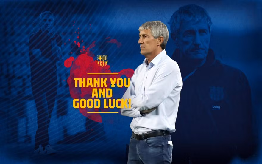 Barcelona vẫn dành lời cảm ơn cho HLV Quique Setien