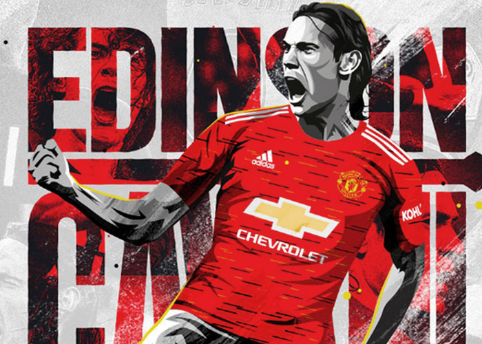 Cavani được trao chiếc áo số 7 ở Man Utd