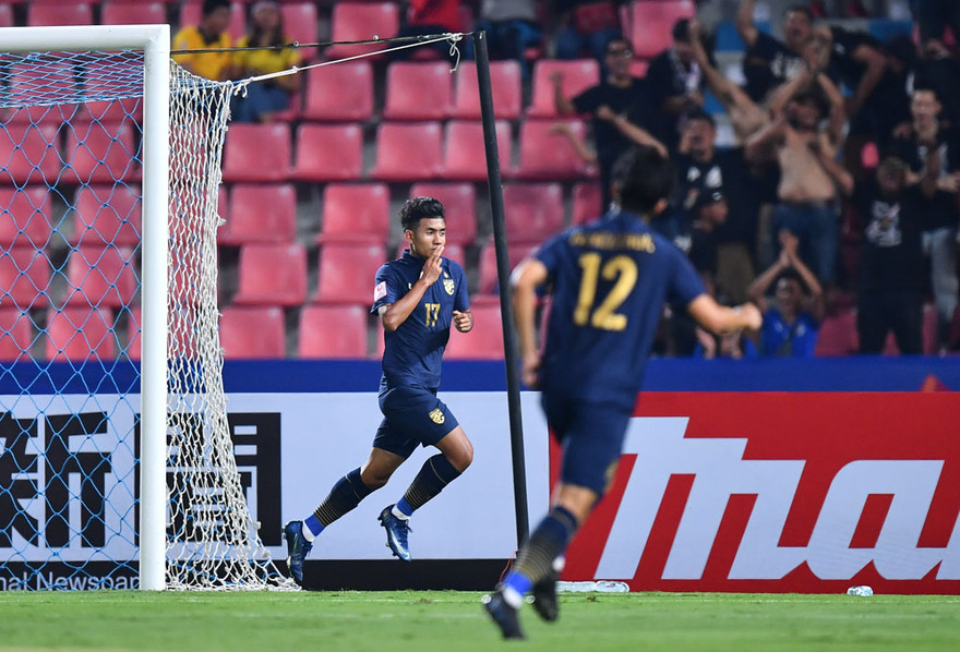  Suphanat ăn mừng bàn mở tỷ số. Ảnh: AFC