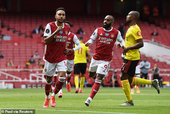 Pierre-Emerick Aubameyang khiến Watford ôm hận.