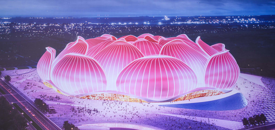 Hình mô phỏng sân vận động mới của Guangzhou Evergrande.