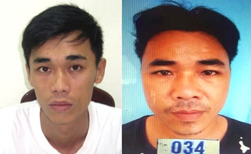 Đối tượng Cường (bên trái) và Dũng