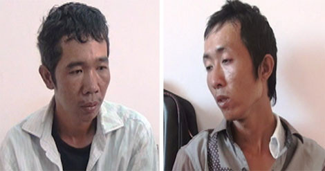 Hai tên cướp tài sản bị bắt giữ.