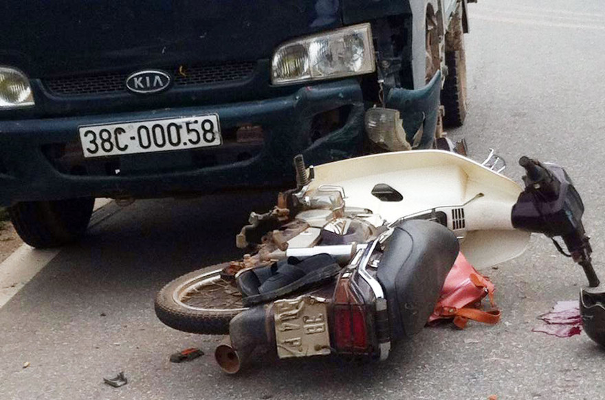 Hiện trường vụ tai nạn.