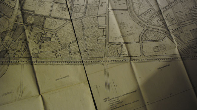 Quy hoạch 1/2000 xác định đường Trường Chinh đi thẳng. Ảnh: Hà Anh