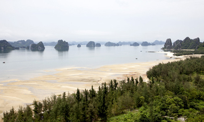 Bãi biển Vân Đồn.