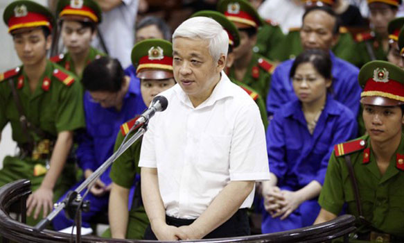 Bầu Kiên tại phiên tòa sơ thẩm.