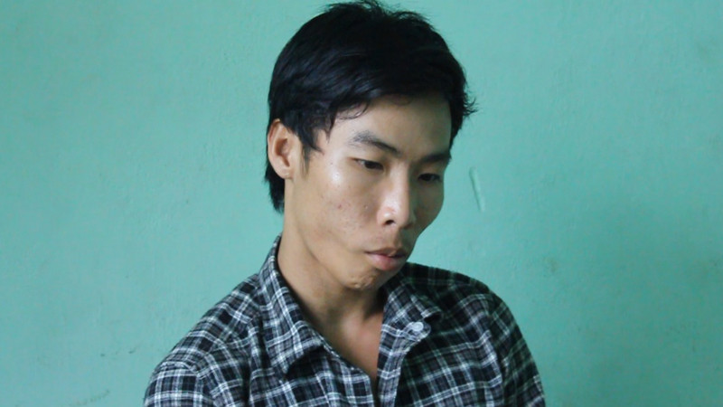 Đối tượng bị bắt tại cơ quan công an