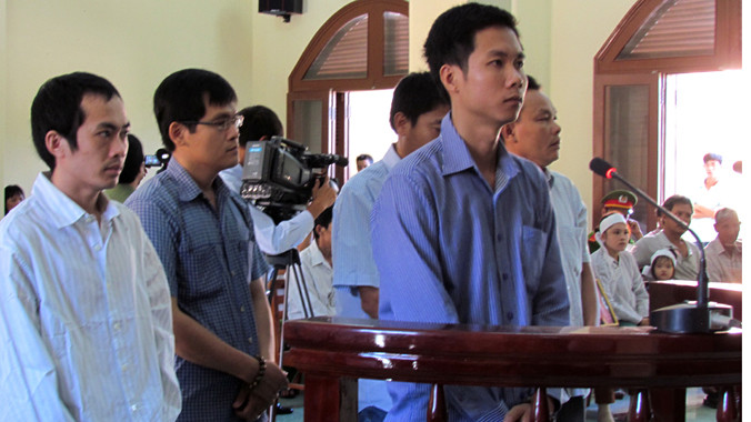 Các bị cáo tại tòa