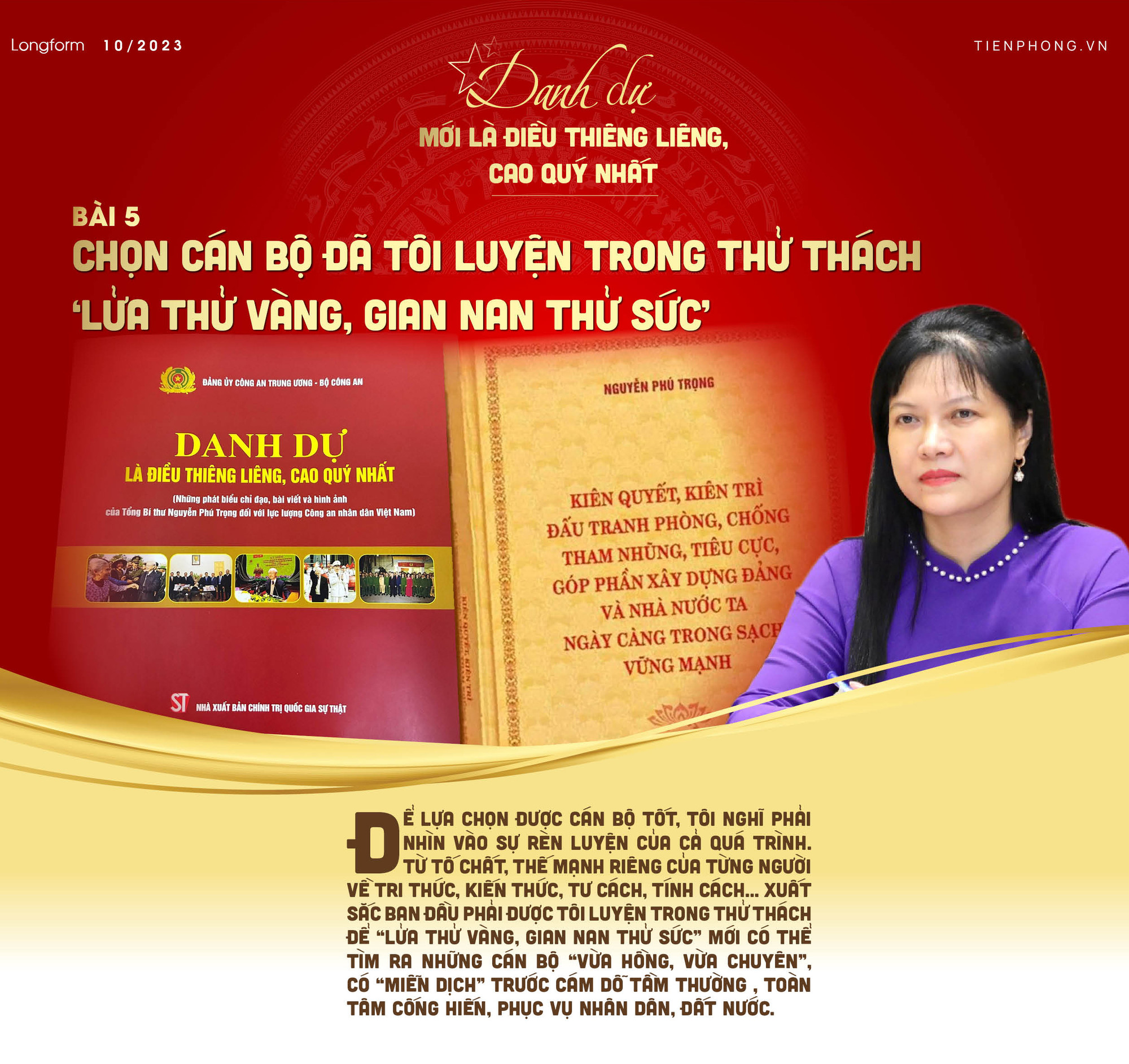 Chọn cán bộ đã tôi luyện trong thử thách - 'lửa thử vàng, gian nan thử sức'