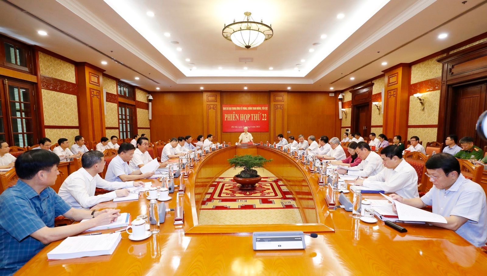 Tổng Bí thư Nguyễn Phú Trọng chủ trì phiên họp của Ban Chỉ đạo Trung ương về phòng, chống tham nhũng, tiêu cực Tổng Bí thư Nguyễn Phú Trọng chủ trì phiên họp của Ban Chỉ đạo Trung ương về phòng, chống tham nhũng, tiêu cực