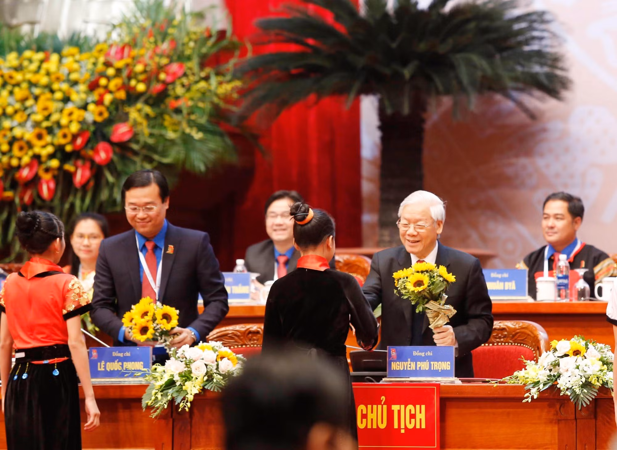 Tổng Bí thư Nguyễn Phú Trọng tại Đại hội Đoàn toàn quốc lần thứ XI, nhiệm kỳ 2017 – 2022 (diễn ra tháng 12/2017). Ảnh: Như Ý