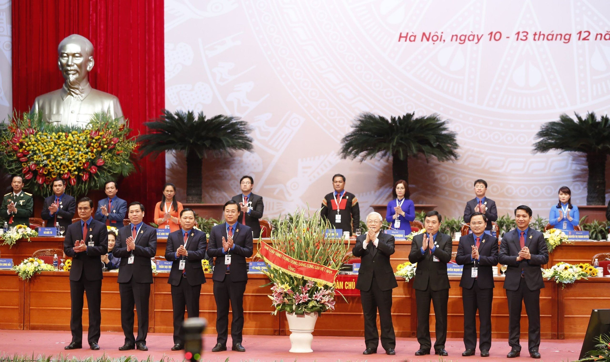 Tổng Bí thư Nguyễn Phú Trọng tại Đại hội Đoàn toàn quốc lần thứ XI, nhiệm kỳ 2017 – 2022 (diễn ra tháng 12/2017). Ảnh: Như Ý Tổng Bí thư Nguyễn Phú Trọng tại Đại hội Đoàn toàn quốc lần thứ XI, nhiệm kỳ 2017 – 2022 (diễn ra tháng 12/2017). Ảnh: Như Ý