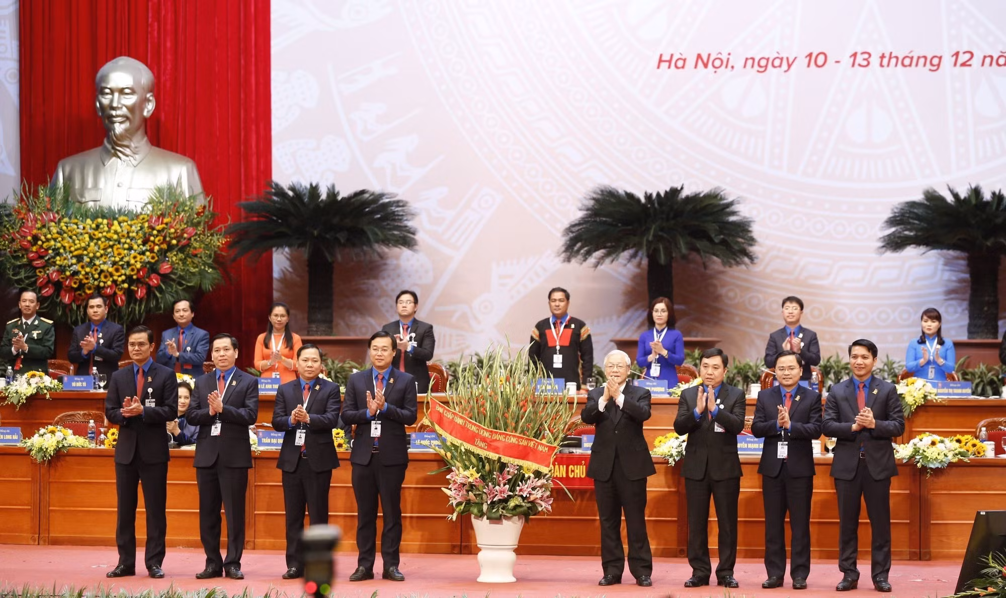 Tổng Bí thư Nguyễn Phú Trọng tại Đại hội Đoàn toàn quốc lần thứ XI, nhiệm kỳ 2017 – 2022 (diễn ra tháng 12/2017). Ảnh: Như Ý
