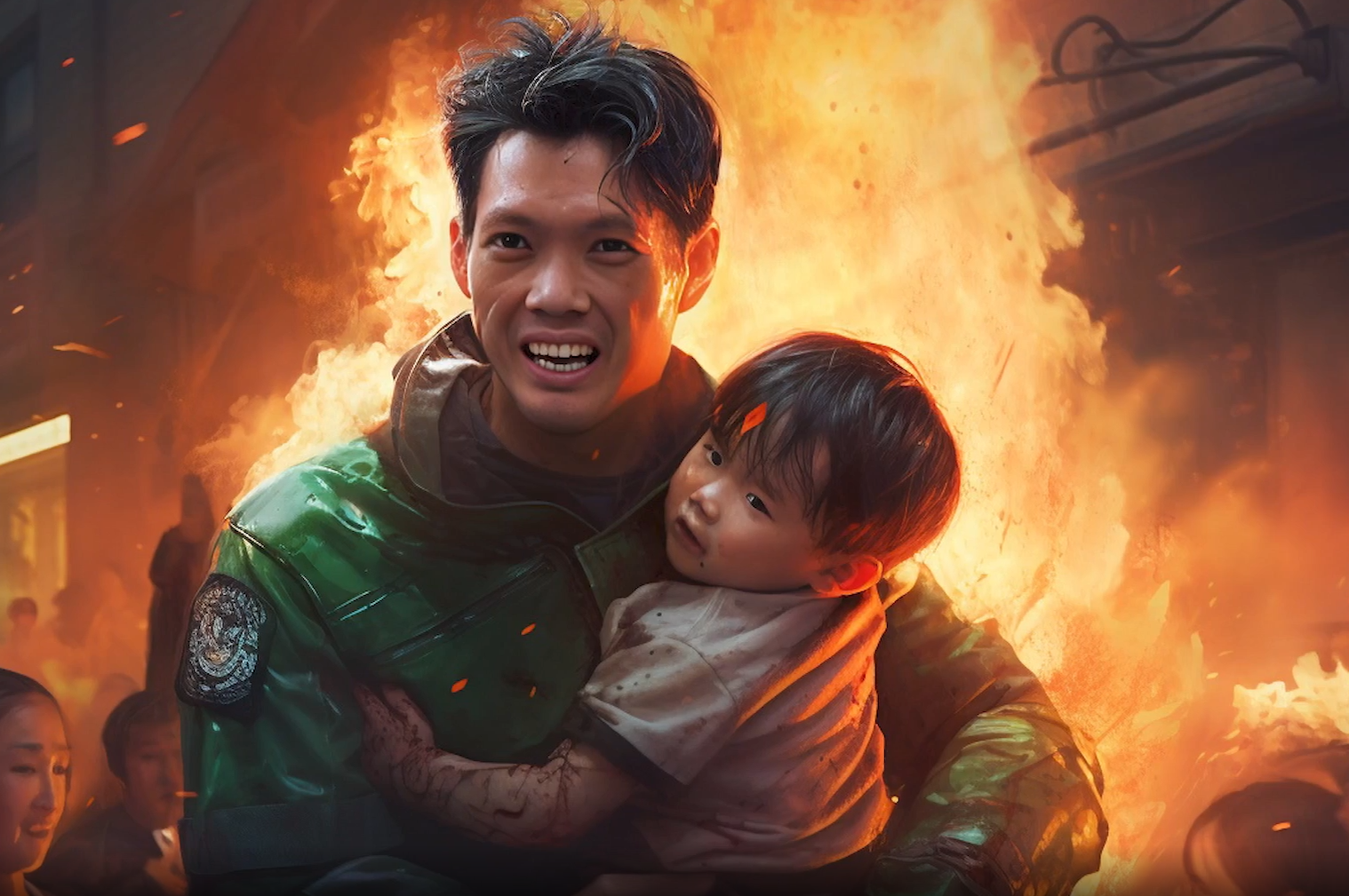 Cộng đồng mạng xã hội đang lan truyền nhanh chóng những bức hình về "người hùng shipper" Nguyễn Đăng Văn