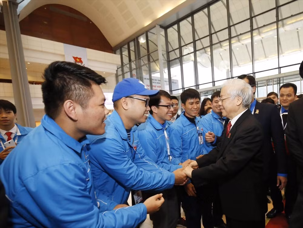 Tổng Bí thư Nguyễn Phú Trọng luôn đặt niềm tin yêu, kỳ vọng lớn lao vào thanh niên. Ảnh: Như Ý